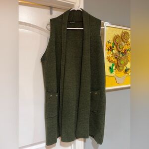 Coco + Carmen Weekend Brush Olive Green Vest